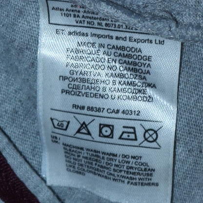 Womens UK Size S adidas Grey Full Zip Hoodie