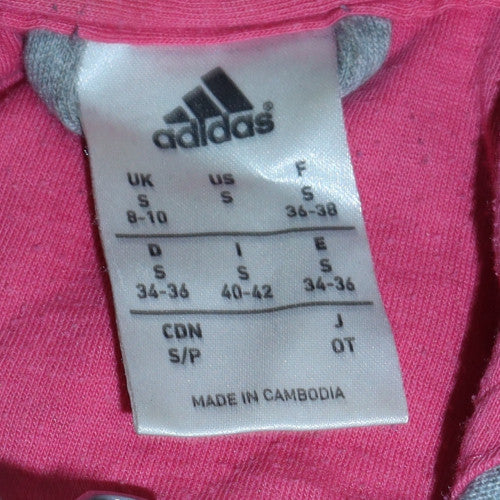 Womens UK Size S adidas Grey Full Zip Hoodie