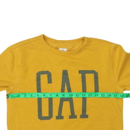 GAP Boys Yellow Crew Neck Pullover Sweatshirt XL 12-13 Years Cotton Blend