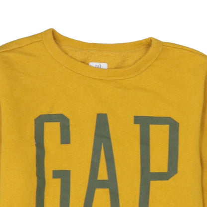 GAP Boys Yellow Crew Neck Pullover Sweatshirt XL 12-13 Years Cotton Blend
