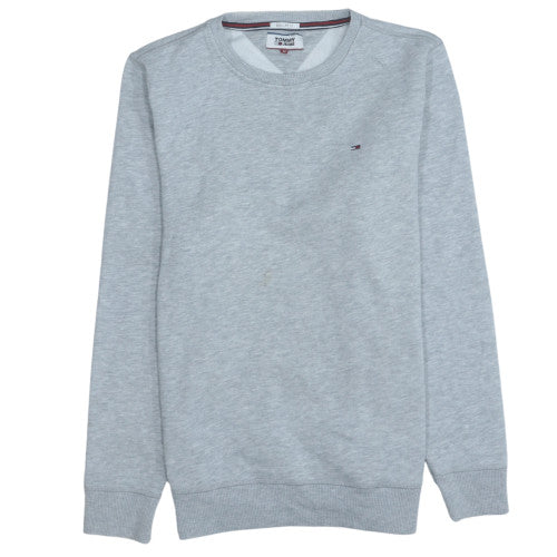 Mens UK Size M Tommy Jeans Grey Pullover Sweatshirt