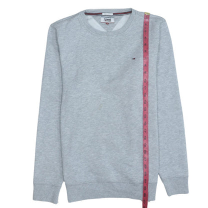 Mens UK Size M Tommy Jeans Grey Pullover Sweatshirt