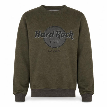 Mens UK Size M Hard Rock Cafe Green Pullover Sweatshirt