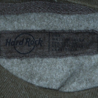 Mens UK Size M Hard Rock Cafe Green Pullover Sweatshirt