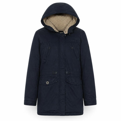 Levi's Womens Blue Hooded Parka Jacket Size 12 Lined Winter Coat