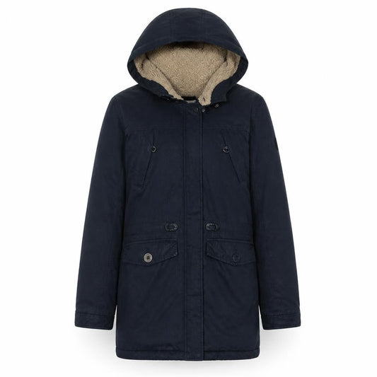 Levi's Womens Blue Hooded Parka Jacket Size 12 Lined Winter Coat