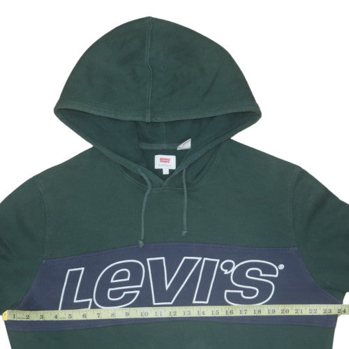 Mens UK Size L Levi's Green Pullover Hoodie
