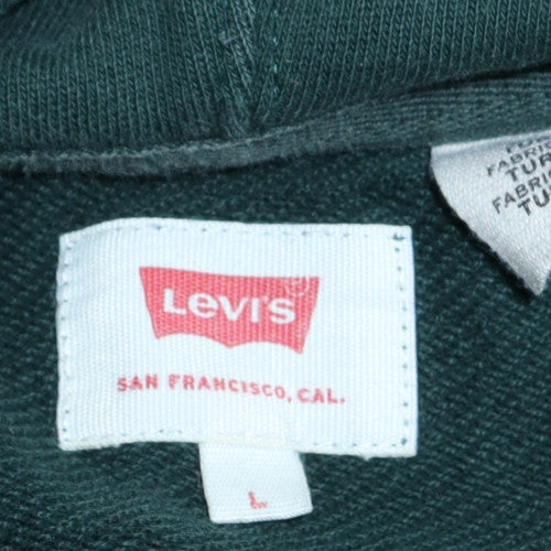Mens UK Size L Levi's Green Pullover Hoodie