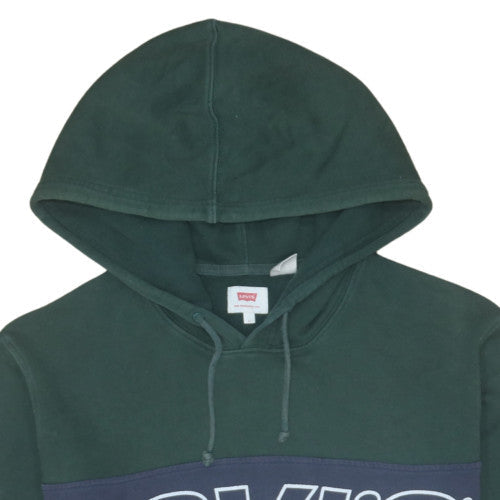 Mens UK Size L Levi's Green Pullover Hoodie