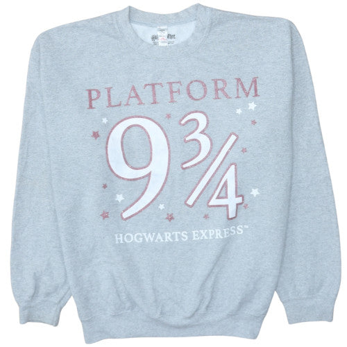 Womens UK Size 16-18 Harry Potter Grey Pullover Sweatshirt