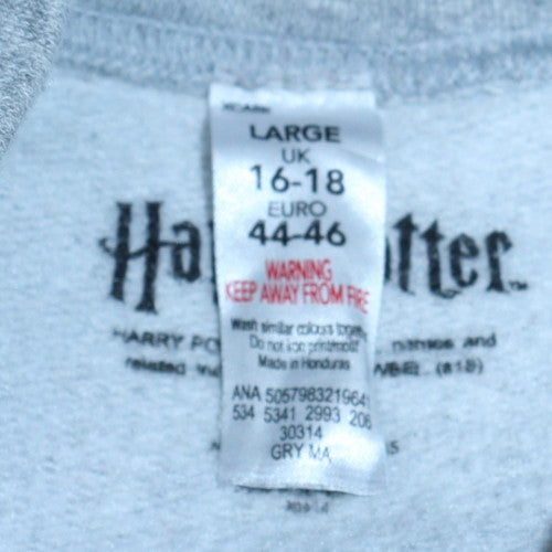 Womens UK Size 16-18 Harry Potter Grey Pullover Sweatshirt