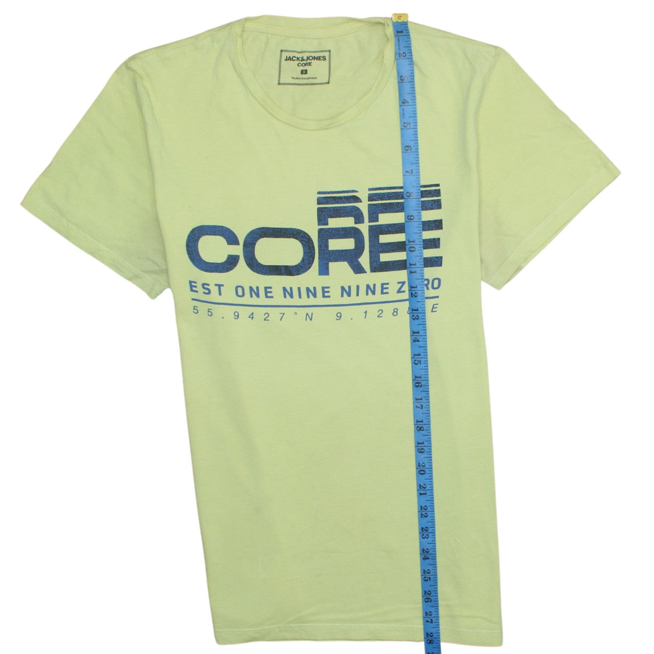 Jack & Jones Core Men’s Yellow Graphic Print Cotton T-Shirt Size S