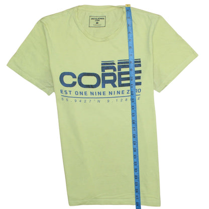 Jack & Jones Core Men’s Yellow Graphic Print Cotton T-Shirt Size S