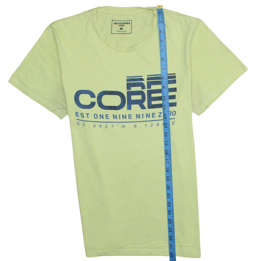 Jack & Jones Core Men’s Yellow Graphic Print Cotton T-Shirt Size S