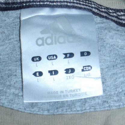 Adidas Men's Beige Cotton Crew Neck Short Sleeve T-Shirt L