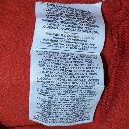 Mens UK Size M Nike Orange Pullover Hoodie