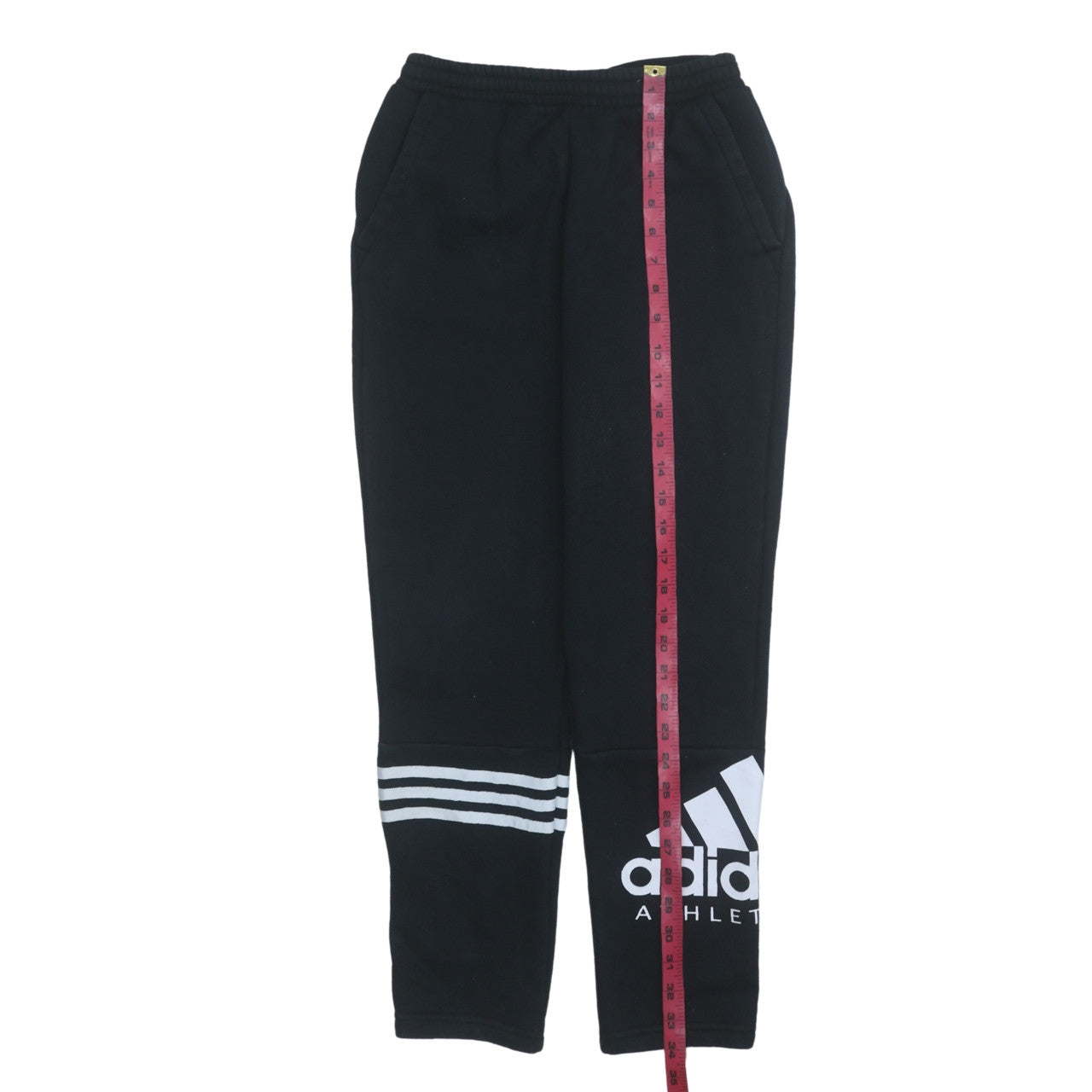 Adidas Boys Black Jogger Activewear Sweatpants 12 Years Fleece Tapered Fit