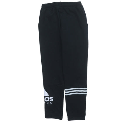 Adidas Boys Black Jogger Activewear Sweatpants 12 Years Fleece Tapered Fit