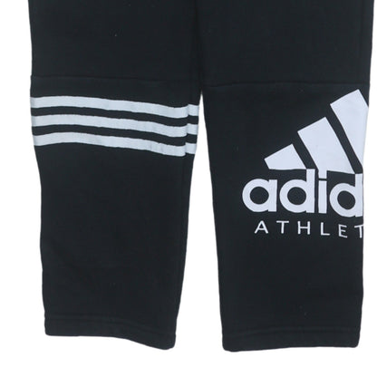 Adidas Boys Black Jogger Activewear Sweatpants 12 Years Fleece Tapered Fit