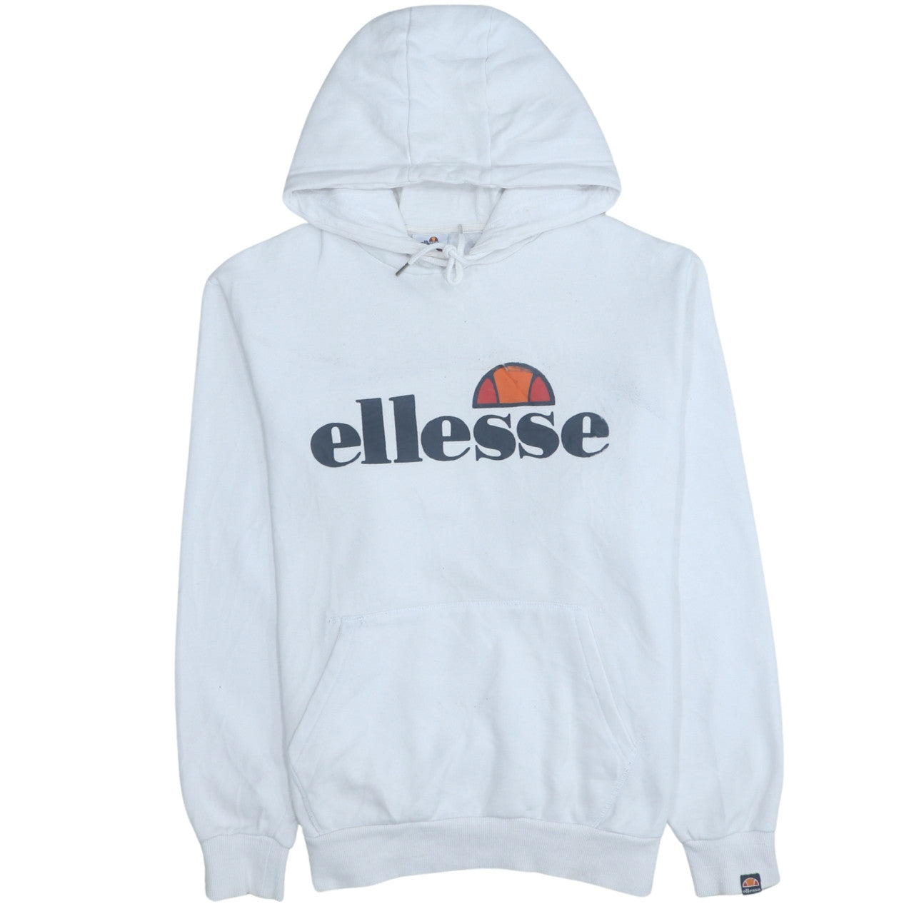 Womens UK Size 14 Ellesse White Pullover Hoodie