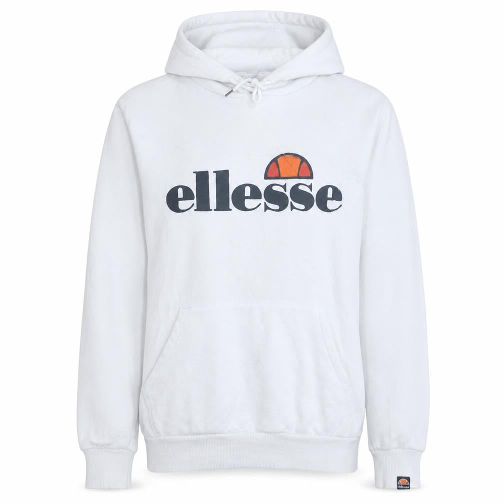 Womens UK Size 14 Ellesse White Pullover Hoodie