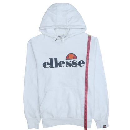 Womens UK Size 14 Ellesse White Pullover Hoodie