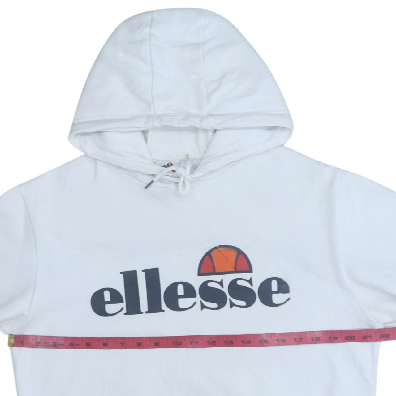 Womens UK Size 14 Ellesse White Pullover Hoodie
