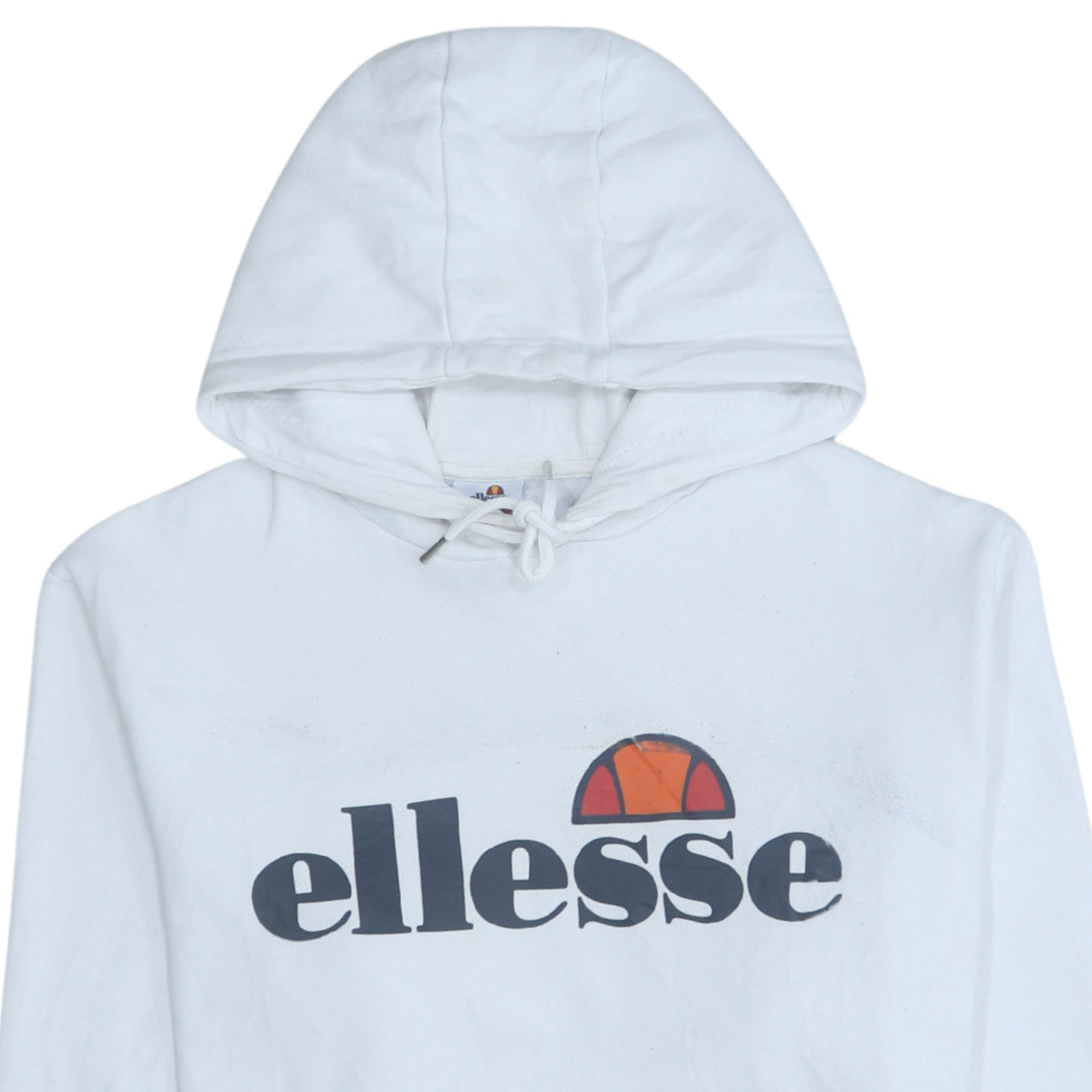 Womens UK Size 14 Ellesse White Pullover Hoodie