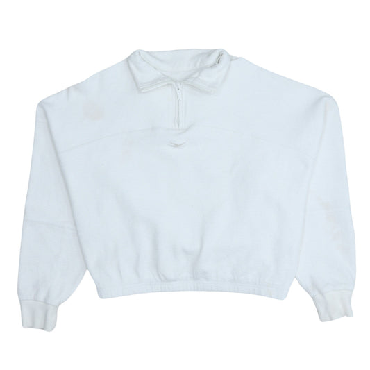 Womens UK Size M Reebok White Pullover Sweatshirt