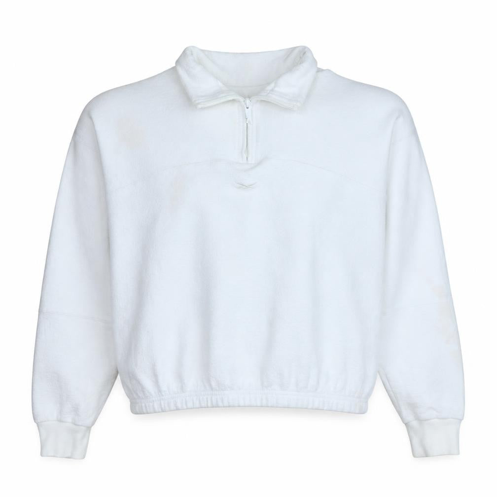 Womens UK Size M Reebok White Pullover Sweatshirt