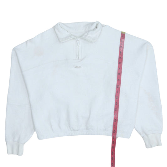 Womens UK Size M Reebok White Pullover Sweatshirt