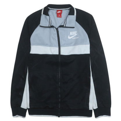 Nike Men's Black & Grey Track Jacket Size L Full Zip Polyester