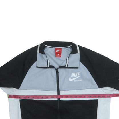 Nike Men's Black & Grey Track Jacket Size L Full Zip Polyester