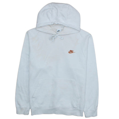 Mens UK Size L Nike White Pullover Hoodie