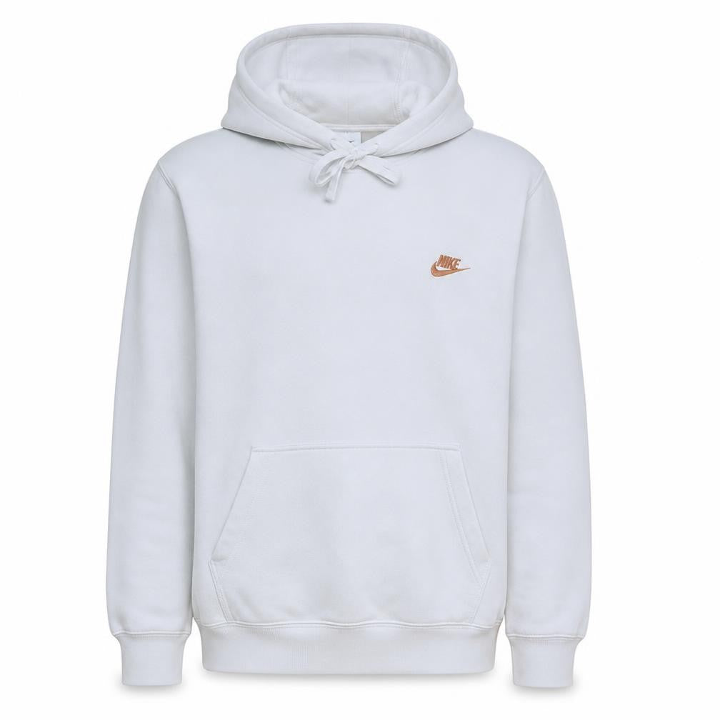 Mens UK Size L Nike White Pullover Hoodie
