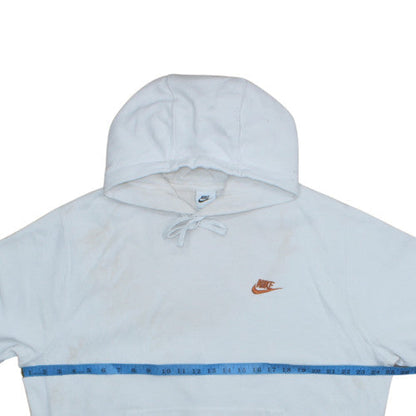 Mens UK Size L Nike White Pullover Hoodie
