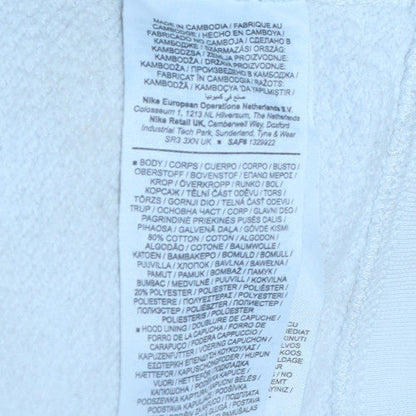 Mens UK Size L Nike White Pullover Hoodie