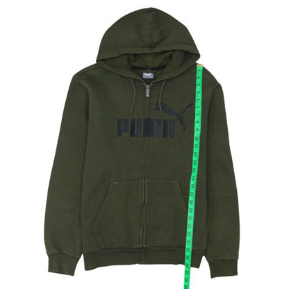 Mens UK Size M Puma Green Full Zip Hoodie