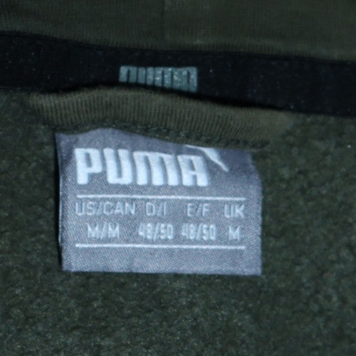 Mens UK Size M Puma Green Full Zip Hoodie