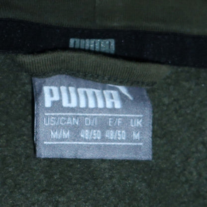 Mens UK Size M Puma Green Full Zip Hoodie