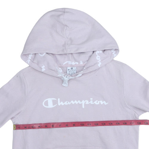 Womens UK Size M Champion Pink Pullover Hoodie