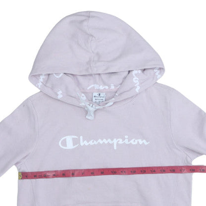 Womens UK Size M Champion Pink Pullover Hoodie