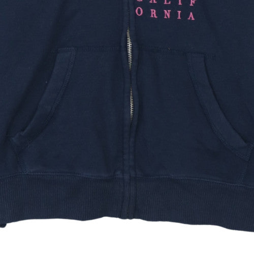 Womens UK Size 14 Hollister Blue Full Zip Hoodie