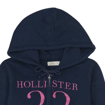 Womens UK Size 14 Hollister Blue Full Zip Hoodie