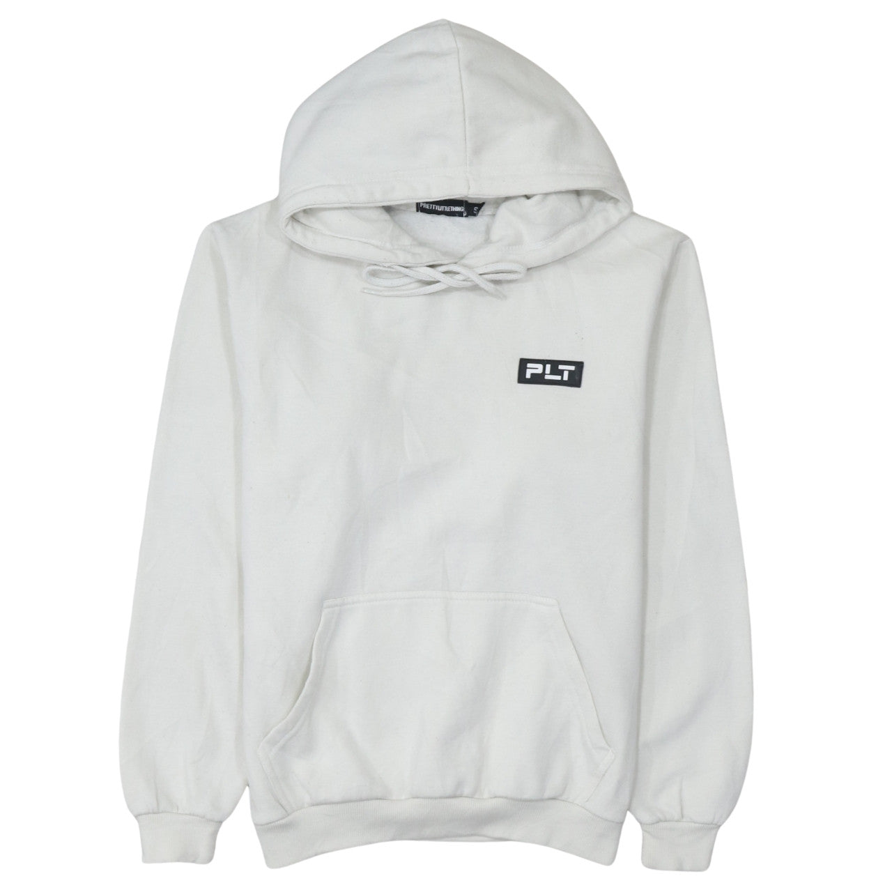 Womens UK Size S PrettyLittleThing White Pullover Hoodie
