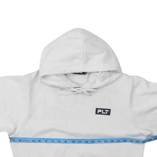 Womens UK Size S PrettyLittleThing White Pullover Hoodie