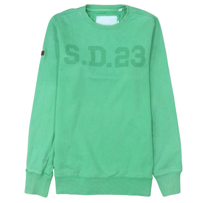 Mens UK Size M Superdry Green Pullover Sweatshirt