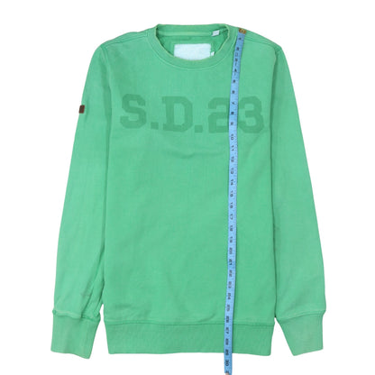Mens UK Size M Superdry Green Pullover Sweatshirt