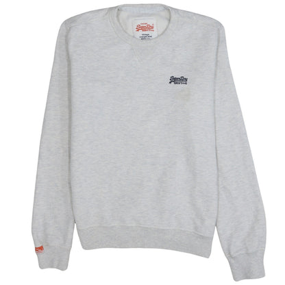 Mens UK Size L Superdry Grey Pullover Sweatshirt