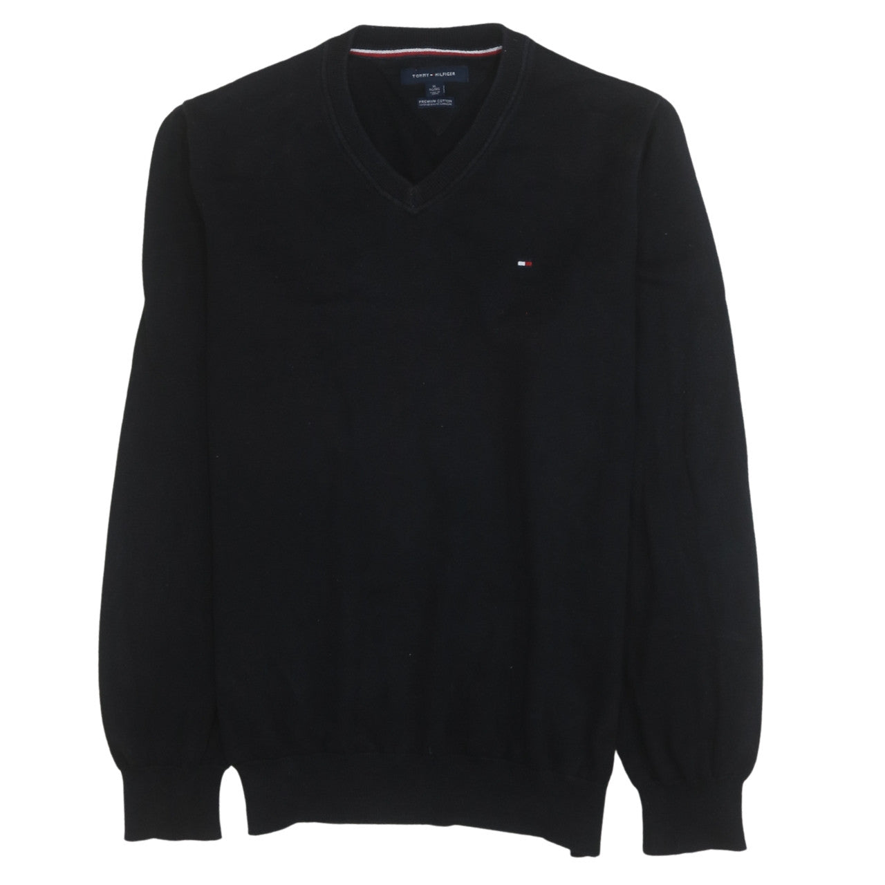 Mens UK Size XL Tommy Hilfiger Black Pullover Sweatshirt